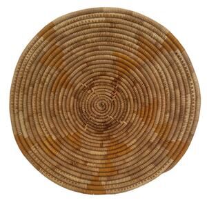 Vintage Papago Southwestern Handmade Two-Tone Basket 11”